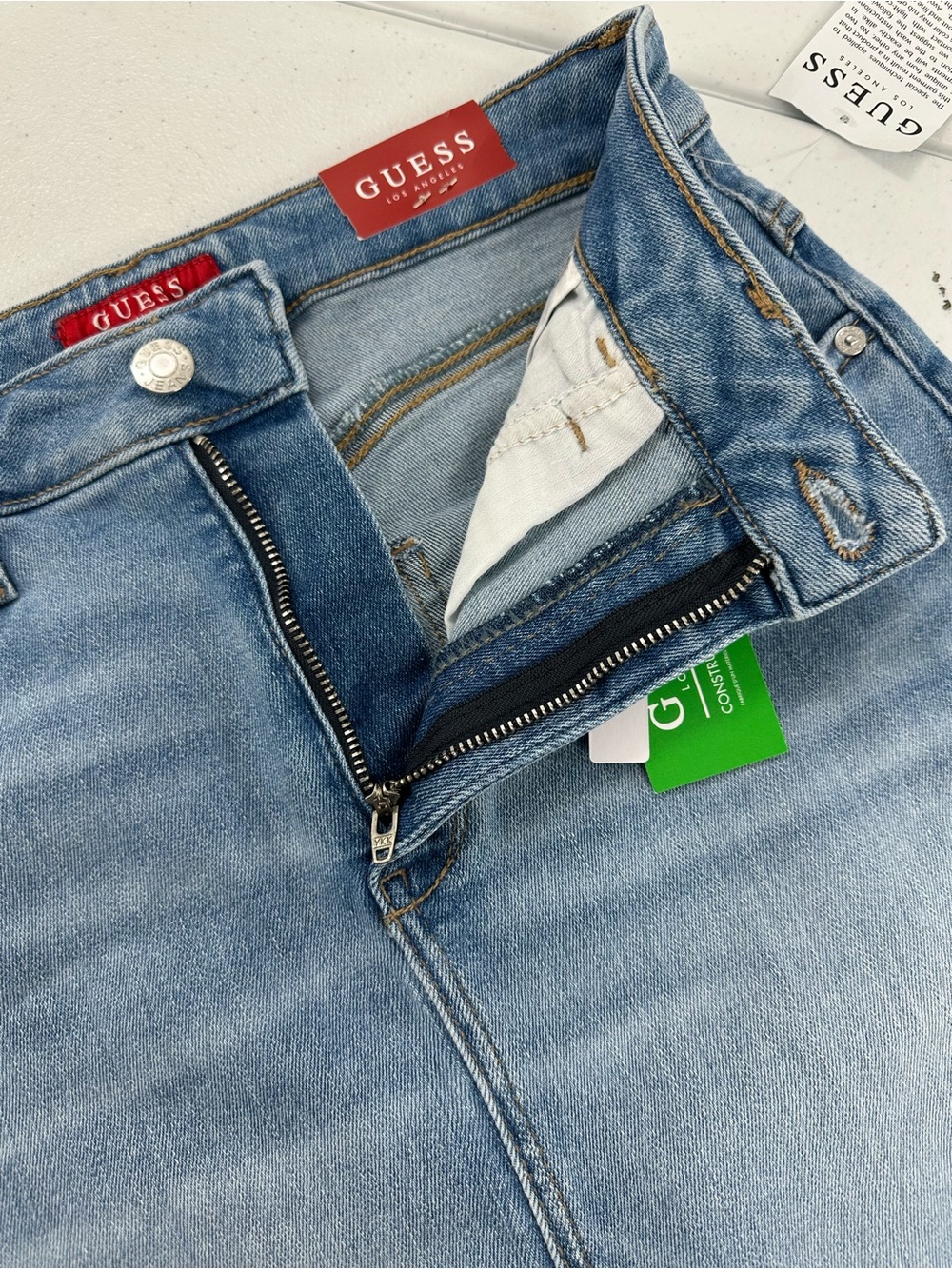 Guess Malibu Wash 5 Pocket Denim Pencil Skirt Y2K 90s Downtown Girl LA 6/28 - Picture 8 of 11